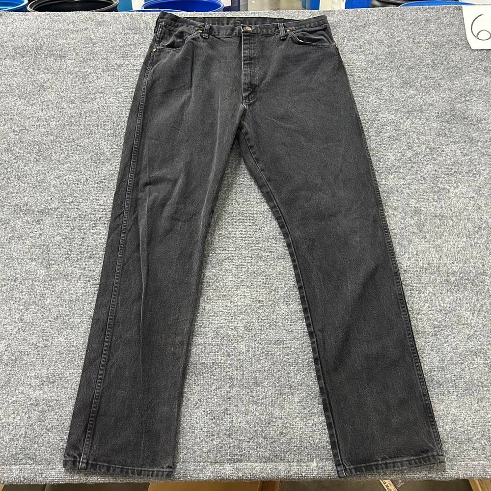 Wrangler Jeans Mens 38x36 Black Cowboy Cut Original Fit Denim 13MWZWK Cotton